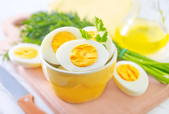 Cooked eggs